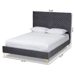 Fabrico Velvet Fabric Upholstered And Metal Platform Bed - Baxton Studio 17 Fabrico Velvet Fabric Upholstered And Metal Platform Bed - Baxton Studio -Baxton Studio GUEST 7ed8e968 fcc5 419f 80ef 9425b761eb8b