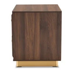 Cormac Wood And Metal 2 Drawer Nightstand - Baxton Studio -Baxton Studio GUEST 7ef8c50a 45a1 4cf2 94ee d2987357a9c1