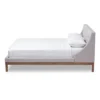 Louvain Modern And Contemporary Fabric Upholstered Walnut - Finished Platform Bed Grayish Beige - Baxton Studio -Baxton Studio GUEST 7f5c856a cd34 4678 9213 90938a971f26
