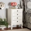 Callen Wood 4 Drawer Nightstand White - Baxton Studio -Baxton Studio GUEST 7faf4950 f5e9 41df 80e1 ffcb5cb3b692