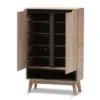 Fella Mid - Century Modern Two - Tone Wood Shoe Cabinet - Brown - Baxton Studio -Baxton Studio GUEST 7fe9b848 6d8c 48c0 bc1b 457107315408