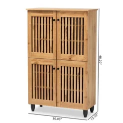 Fernanda Wood 4 Door Storage Cabinet Oak Brown/Black - Baxton Studio 17 Fernanda Wood 4 Door Storage Cabinet Oak Brown/Black - Baxton Studio -Baxton Studio GUEST 804a921b 75d1 4da4 be3a 0d015f6b49b1
