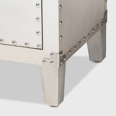 Carrel Metal 5 Drawer Accent Chest Silver - Baxton Studio 7 Carrel Metal 5 Drawer Accent Chest Silver - Baxton Studio - Image 5