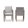 Set Of 2 Andrea Mid - Century Modern Upholstered Wooden Armchair - Grayish Beige - Baxton Studio -Baxton Studio GUEST 808e8c1e cc89 4a11 853e d782a71b32dc