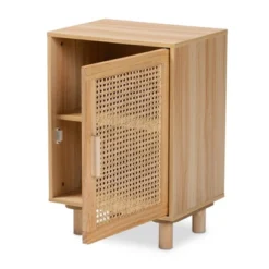 Maclean Rattan Wood 1 Door Nightstand Natural/Brown - Baxton Studio 17 Maclean Rattan Wood 1 Door Nightstand Natural/Brown - Baxton Studio -Baxton Studio GUEST 80c8de23 c5e2 4fe6 8609 fb3821c47d91