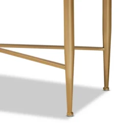Galia Wood And Metal 1 Drawer Console Table White/Gold - Baxton Studio -Baxton Studio GUEST 81ddf6b5 488e 421e a749 782c8644f018