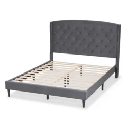 Joanna Velvet Fabric Upholstered And Wood Platform Bed - Baxton Studio 11 Joanna Velvet Fabric Upholstered And Wood Platform Bed - Baxton Studio -Baxton Studio GUEST 8247d019 a2c1 4e70 9bc1 3a90d683ff1b