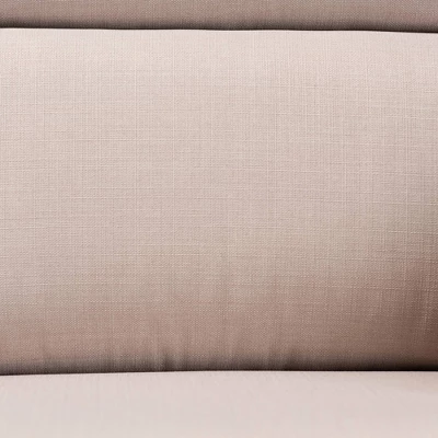 Charlotte Fabric Upholstered Wood 3 Seater Sofa Taupe/Brown - Baxton Studio 6 Charlotte Fabric Upholstered Wood 3 Seater Sofa Taupe/Brown - Baxton Studio - Image 4