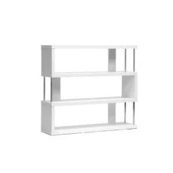 38.5" Barnes Three Shelf Modern Bookshelf White - Baxton Studio -Baxton Studio GUEST 82f21efb bd97 4499 a8d6 266061286721