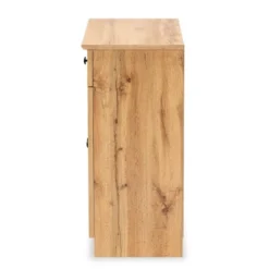 Lauren Wood 2 Door Buffet Kitchen Cabinet Oak Brown/Black - Baxton Studio -Baxton Studio GUEST 835626e5 6dd4 4680 bd15 d849e6eb72b5