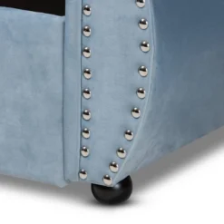 Twin Abbie Velvet Tufted Daybed With Trundle Light Blue - Baxton Studio -Baxton Studio GUEST 83b78ee1 8780 427d ae27 79068edb9348