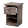 Dara 1 Drawer Wood Nightstand Gray/Brown/Black - Baxton Studio -Baxton Studio GUEST 840eb7a2 b435 42e1 a751 9dff9029bd6f