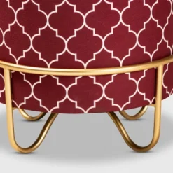 Candice Quatrefoil Velvet Upholstered Metal Ottoman Red - Baxton Studio 10 Candice Quatrefoil Velvet Upholstered Metal Ottoman Red - Baxton Studio -Baxton Studio GUEST 8416870d f676 4230 a4f0 d290feffafb6