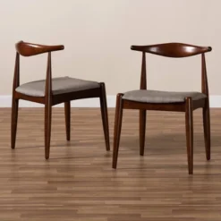 Set Of 2 Aeron Wood Dining Chair Walnut - Baxton Studio -Baxton Studio GUEST 846ae315 548f 4533 9a48 49b7a8275e08