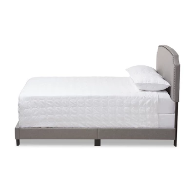 Odette Modern And Contemporary Fabric Upholstered Bed - Light Gray - Baxton Studio 3 Odette Modern And Contemporary Fabric Upholstered Bed - Light Gray - Baxton Studio