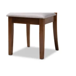 Set Of 2 Minette Fabric Upholstered Wood Dining Chairs Gray/Walnut - Baxton Studio -Baxton Studio GUEST 857cf65f be3e 484d 8bc7 affdde6d959c