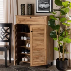 Coolidge Wood 5 Shelf Storage Cabinet Oak Brown - Baxton Studio 20 Coolidge Wood 5 Shelf Storage Cabinet Oak Brown - Baxton Studio -Baxton Studio GUEST 85a970fe 5d4f 477a a493 7f9e94183da0
