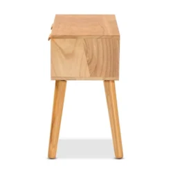 Falan Wood With Rattan 2 Drawer Console Table Oak Brown - Baxton Studio -Baxton Studio GUEST 85c57136 0ee1 4870 be10 5a6ffd35bd03