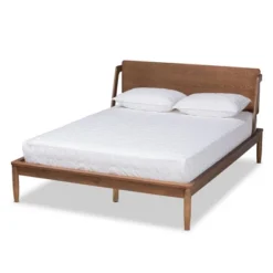 Sadler Mid-Century Modern Platform Bed Walnut/Brown - Baxton Studio -Baxton Studio GUEST 861bd087 7139 4078 abb8 b72f860ee90e