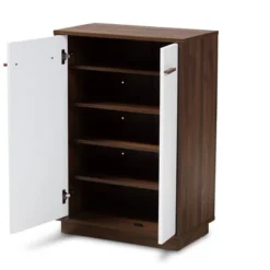 Mette Walnut Finished Wood Shoe Cabinet White - Baxton Studio 17 Mette Walnut Finished Wood Shoe Cabinet White - Baxton Studio -Baxton Studio GUEST 862d1738 295e 4fae 8ed5 43996ed61ccb