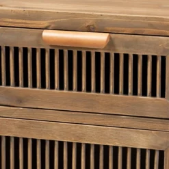 Clement 1 Door And 1 Drawer Wood Spindle Nightstand Brown - Baxton Studio -Baxton Studio GUEST 8682372a 0ef1 40ae 9199 7917f4d70e7b