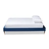 Full Volden Velvet Wood Platform Bed Frame Blue - Baxton Studio -Baxton Studio GUEST 870279c2 4e48 44dd a633 a9750545876c