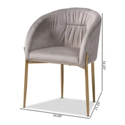 Ballard Velvet Fabric Upholstered Metal Dining Chair - Baxton Studio 22 Ballard Velvet Fabric Upholstered Metal Dining Chair - Baxton Studio -Baxton Studio GUEST 8703f565 e197 47f8 968f 55e8eaf0f390