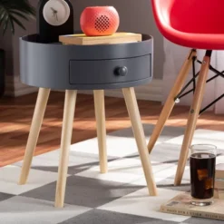 Jessen 1 - Drawer Wood Nightstand - Baxton Studio 12 Jessen 1 - Drawer Wood Nightstand - Baxton Studio -Baxton Studio GUEST 87168719 b0de 4580 b085 4ce23018ec62