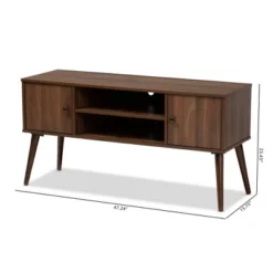 Alard 2 Door Wood TV Stand For TVs Up To 50" Walnut - Baxton Studio -Baxton Studio GUEST 87636444 f2e1 4695 ab7d 58c6e1dc154c