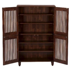 Fernanda Modern And Contemporary 4-Door Wooden Entryway Shoes Storage Tall Cabinet - Oak Brown - Baxton Studio -Baxton Studio GUEST 88edf530 2f67 453d b5cd 1b343c39d0b7