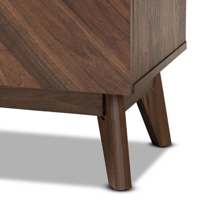 Hartman Wood Shoe Cabinet Walnut Brown - Baxton Studio 9 Hartman Wood Shoe Cabinet Walnut Brown - Baxton Studio - Image 7