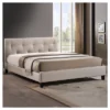 Queen Annette Linen Modern Bed With Upholstered Headboard Light Beige - Baxton Studio 1 Queen Annette Linen Modern Bed With Upholstered Headboard Light Beige - Baxton Studio -Baxton Studio GUEST 895704a8 02f9 44f3 95bb 549da94cc4a3