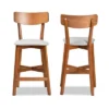 2pc Cameron Fabric Wood Counter Height Barstools Gray/Brown - Baxton Studio 1 2pc Cameron Fabric Wood Counter Height Barstools Gray/Brown - Baxton Studio -Baxton Studio GUEST 89689ed4 f17c 40e2 8c6d dbe481049423