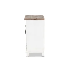Faron Wood 1 Door Nightstand White/Oak Brown - Baxton Studio -Baxton Studio GUEST 89a06cf1 18aa 4c8b a819 083e12f1e280