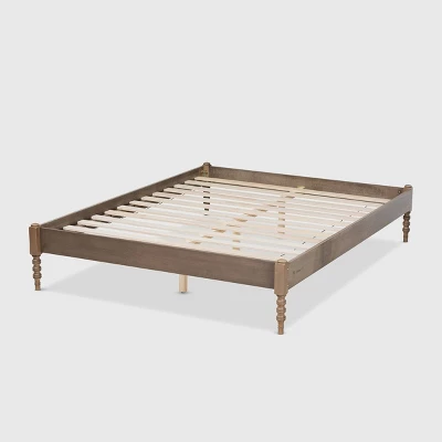 Cielle French Bohemian Wood Platform Bed Frame - Baxton Studio 4 Cielle French Bohemian Wood Platform Bed Frame - Baxton Studio - Image 2