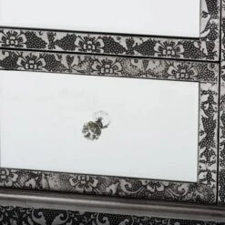 Wycliff Metal And Mirrored Glass 2 Drawer Nightstand Dark Gray/Silver - Baxton Studio -Baxton Studio GUEST 8a3ee7c7 d9ca 4eb5 8e59 8780e5d45925