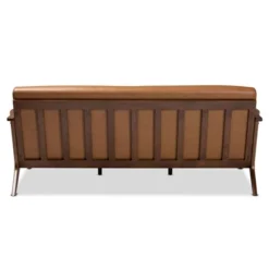 Bianca Wood And Tan Faux Leather Sofa Tan/Walnut Brown - Baxton Studio -Baxton Studio GUEST 8b47fb07 cf81 452c b977 88807f298745