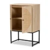 Ardon Bohemian Wood And Metal 2 Door Storage Cabinet With Rattan Light Brown/Black - Baxton Studio -Baxton Studio GUEST 8b4c6c7b 4065 431c be9b dfe4affdf4cf