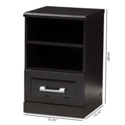 Odelia Modern And Contemporary Finished 1 Drawer Nightstand Dark Brown - Baxton Studio -Baxton Studio GUEST 8bafdac2 ce33 4d4f 9641 1b40b2b74f87