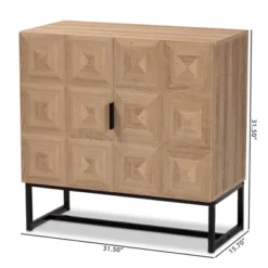 Darien Wood And Metal 2 Door Storage Cabinet Brown/Black - Baxton Studio -Baxton Studio GUEST 8bc7f93f 4b21 40dd 87aa 740c65bba953