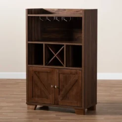 Carrie Walnut Finished Wood Wine Storage Cabinet Walnut - Baxton Studio 19 Carrie Walnut Finished Wood Wine Storage Cabinet Walnut - Baxton Studio -Baxton Studio GUEST 8bf6ac08 639f 4efa b8b4 6902c7e7308e