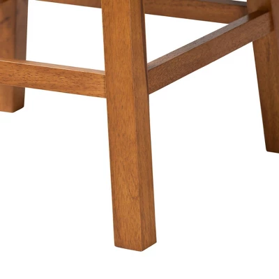 2pc Gradisca Wood Swivel Counter Stool Set Gray/Walnut Brown - Baxton Studio 8 2pc Gradisca Wood Swivel Counter Stool Set Gray/Walnut Brown - Baxton Studio - Image 6