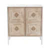 Favian Two-Tone Wood And Metal 2 Door Sideboard Dining Cabinet White/Weathered Brown - Baxton Studio -Baxton Studio GUEST 8c8743b9 df2b 45b2 889d fcffb7cc7b30