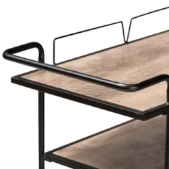 Huntley Wood And Metal Mobile Wine Cart Walnut Brown/Black - Baxton Studio 12 Huntley Wood And Metal Mobile Wine Cart Walnut Brown/Black - Baxton Studio -Baxton Studio GUEST 8cffac8d 657e 4fac b531 ffe1a5a64201