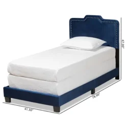 Benjen Glam Velvet Fabric Upholstered Panel Bed - Baxton Studio -Baxton Studio GUEST 8d13ae0c 2d7b 483c 8fff f1266fea244b