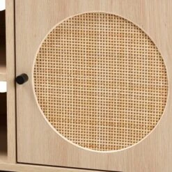 Ardon Bohemian Wood And Metal 2 Door Natural Rattan TV Stand For TVs Up To 40" Light Brown/Black - Baxton Studio 13 Ardon Bohemian Wood And Metal 2 Door Natural Rattan TV Stand For TVs Up To 40" Light Brown/Black - Baxton Studio -Baxton Studio GUEST 8db65381 408d 4c9f 8131 66d1bf3c5171