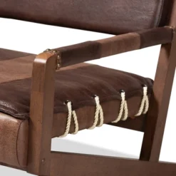 Rovelyn Faux Leather Finished Wood Sofa Brown - Baxton Studio -Baxton Studio GUEST 8e1163e6 1a7a 4315 9816 6f791c191bcc