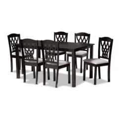 7pc Salem Fabric Upholstered And Wood Dining Set - Baxton Studio -Baxton Studio GUEST 8e6cd60c fbde 49b8 99d9 3fb38a629334