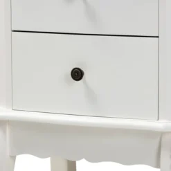 2 Drawer Sophia Wood Nightstand White - Baxton Studio -Baxton Studio GUEST 8e7fd65d 19cc 4e00 984f e24fc8664b3f