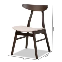 Set Of 4 Britte Fabric Upholstered Wood Dining Chairs - Baxton Studio -Baxton Studio GUEST 8f570b0e 3cc9 4ab6 9a49 d2bcdc6d16f3